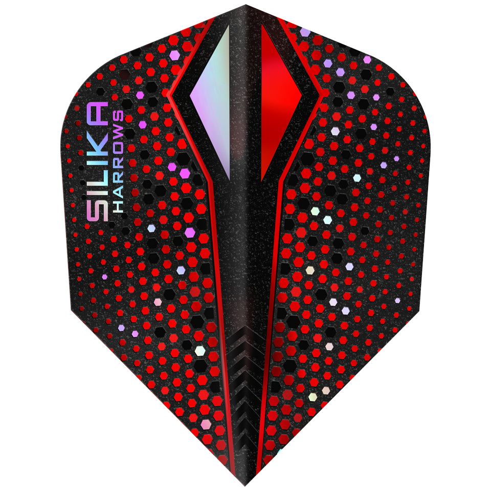 Harrows Silika Colorshift X Tough Crystalline Coated Dart Flights - Shape Red