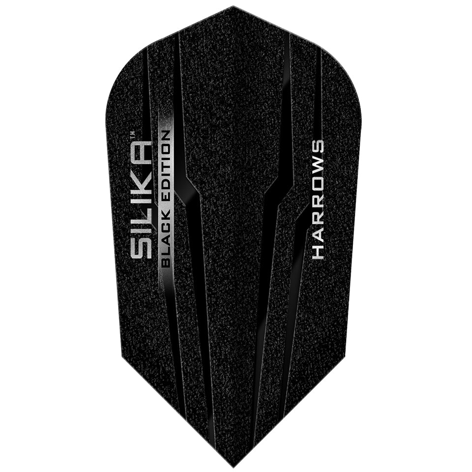 Harrows Silika Black Edition Darts Flights -  Slim