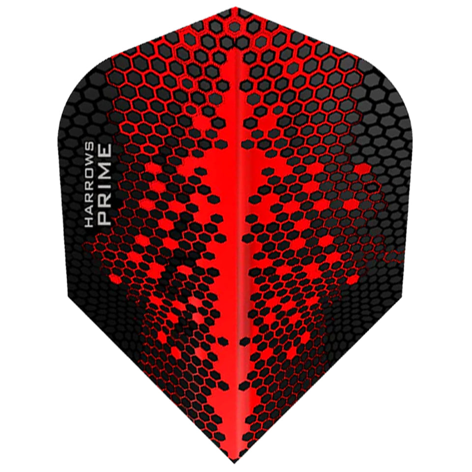 Harrows Prime Hex Dart Flights - Shape Red