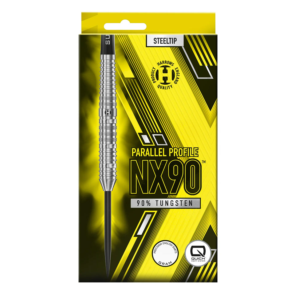 Harrows NX90 Parallel Quick Point Steel Tip Darts - 23gm
