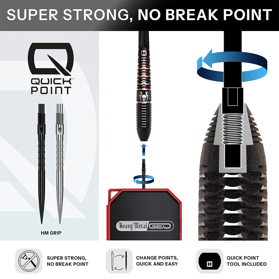 Harrows Ryan Searle Geo Quick Point Steel Tip Darts - 30gm