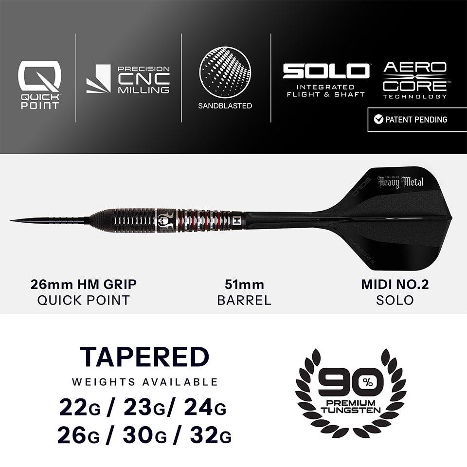 Harrows Ryan Searle Geo Quick Point Steel Tip Darts - 30gm