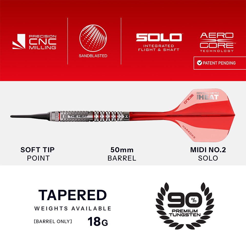 Harrows Damon Heta Geo Soft Tip Darts - 20gm