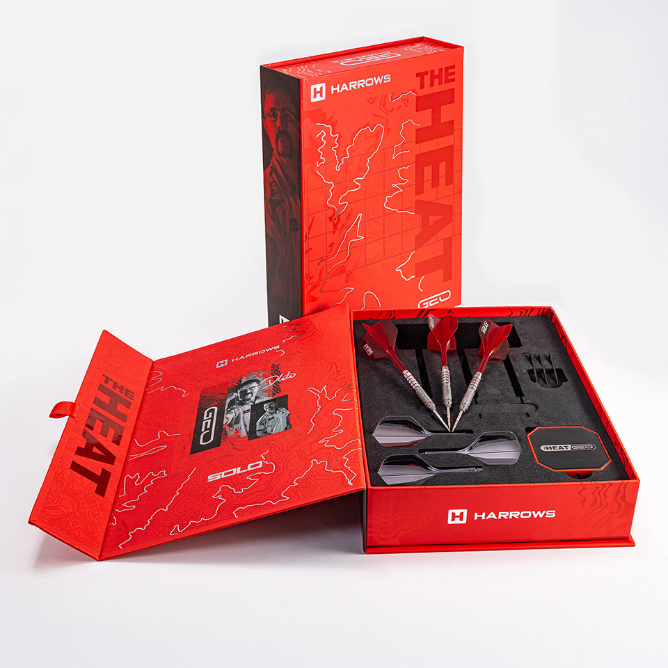 Harrows Damon Heta Geo Quick Point Steel Tip Darts - 23gm