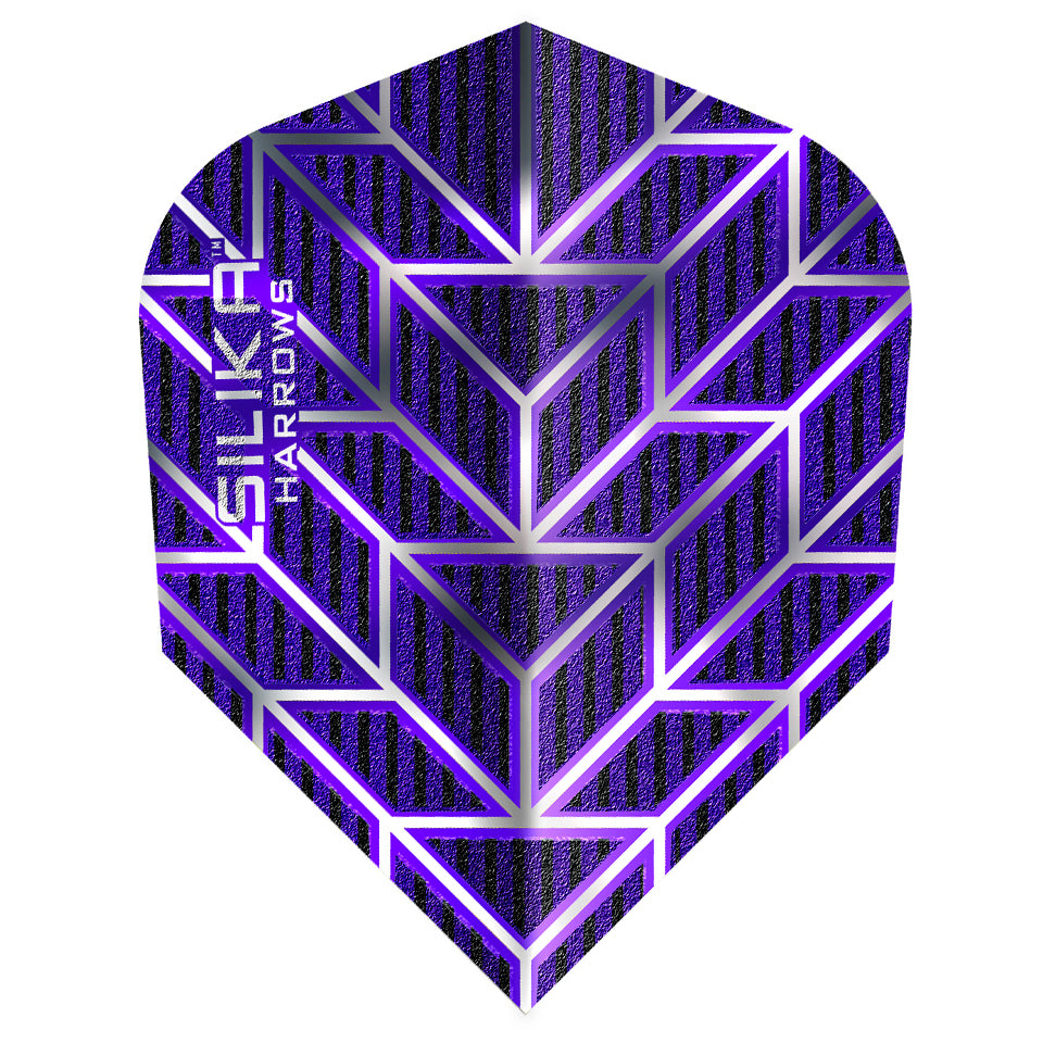 Harrows Silika Monarch Dart Flights - Shape Purple