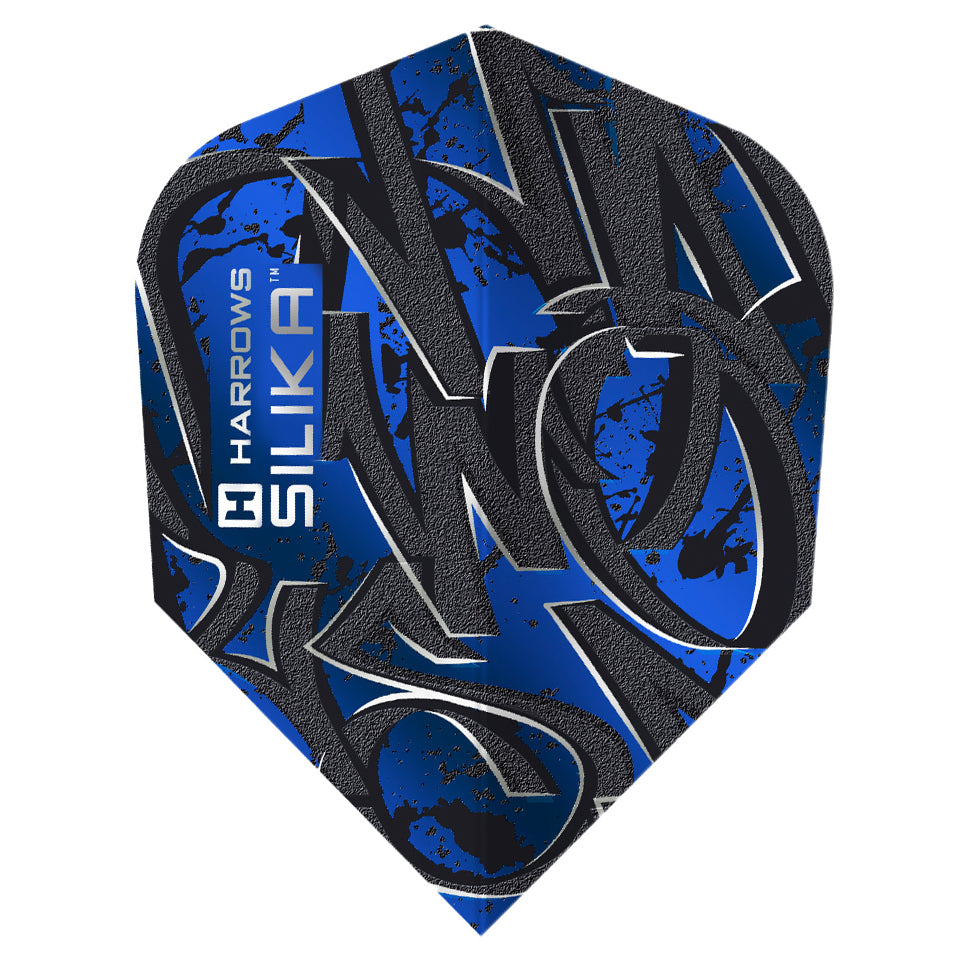 Harrows Silika Vandl Dart Flights - Shape Blue