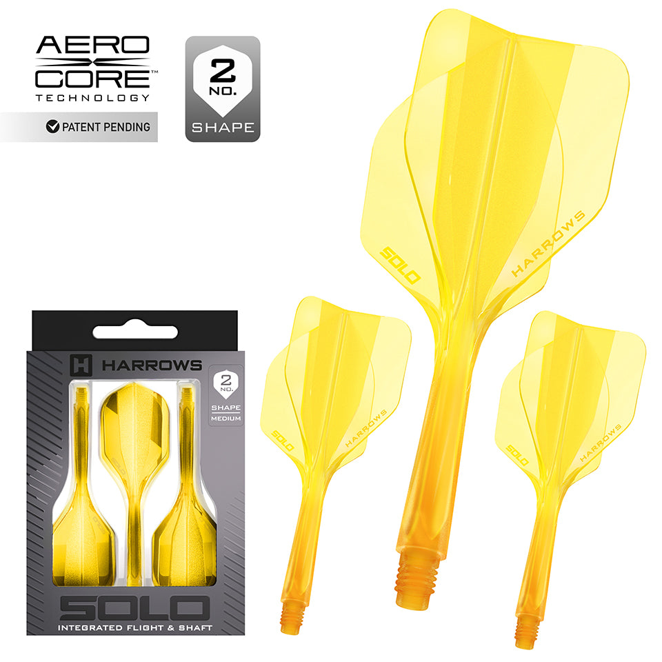 Harrows Solo Flight & Shaft System - No2 Short Yellow