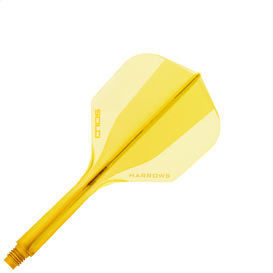 Harrows Solo Integrated Flight & Shaft System - No6 Short Yellow