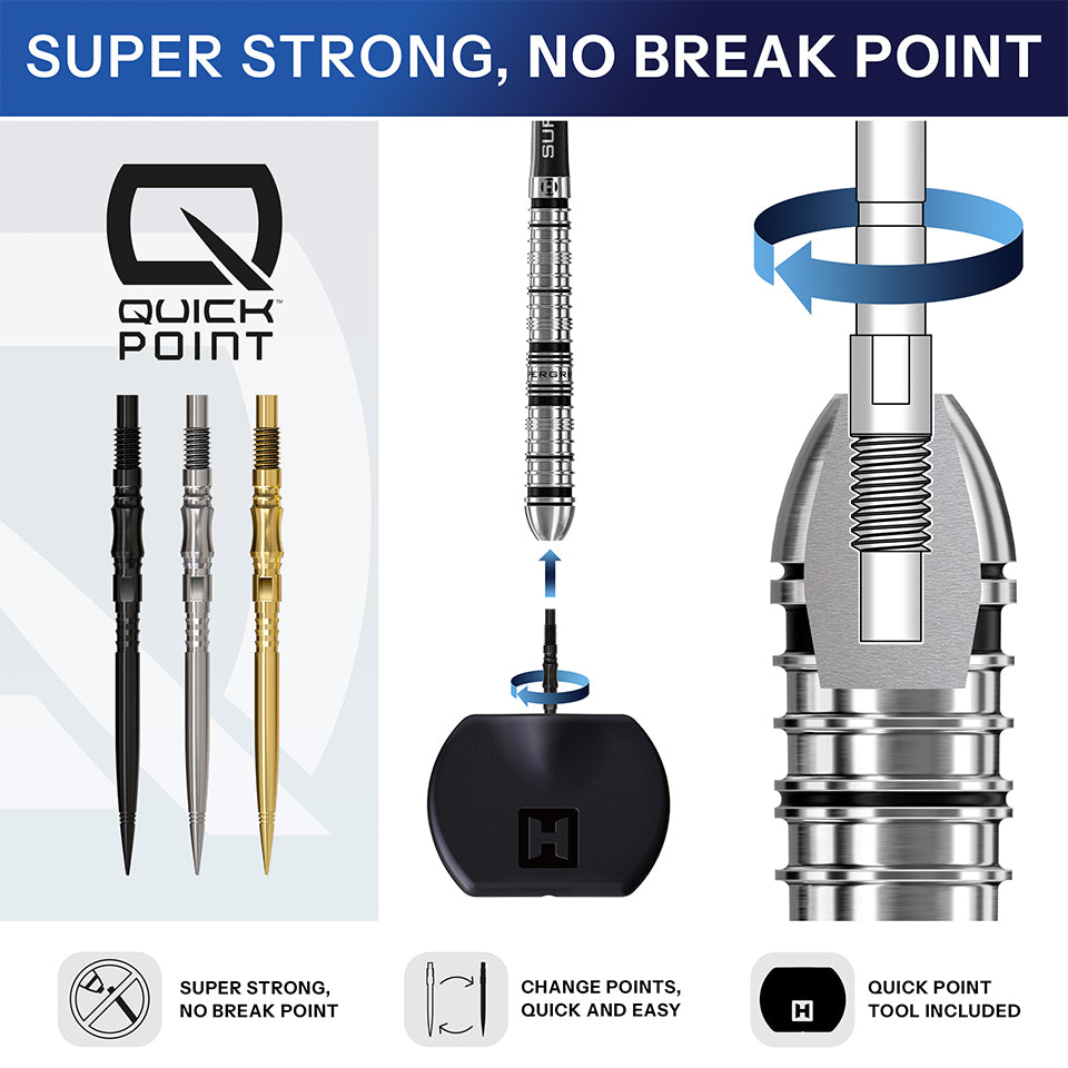 Harrows Axis Quick Points - Gold 40mm