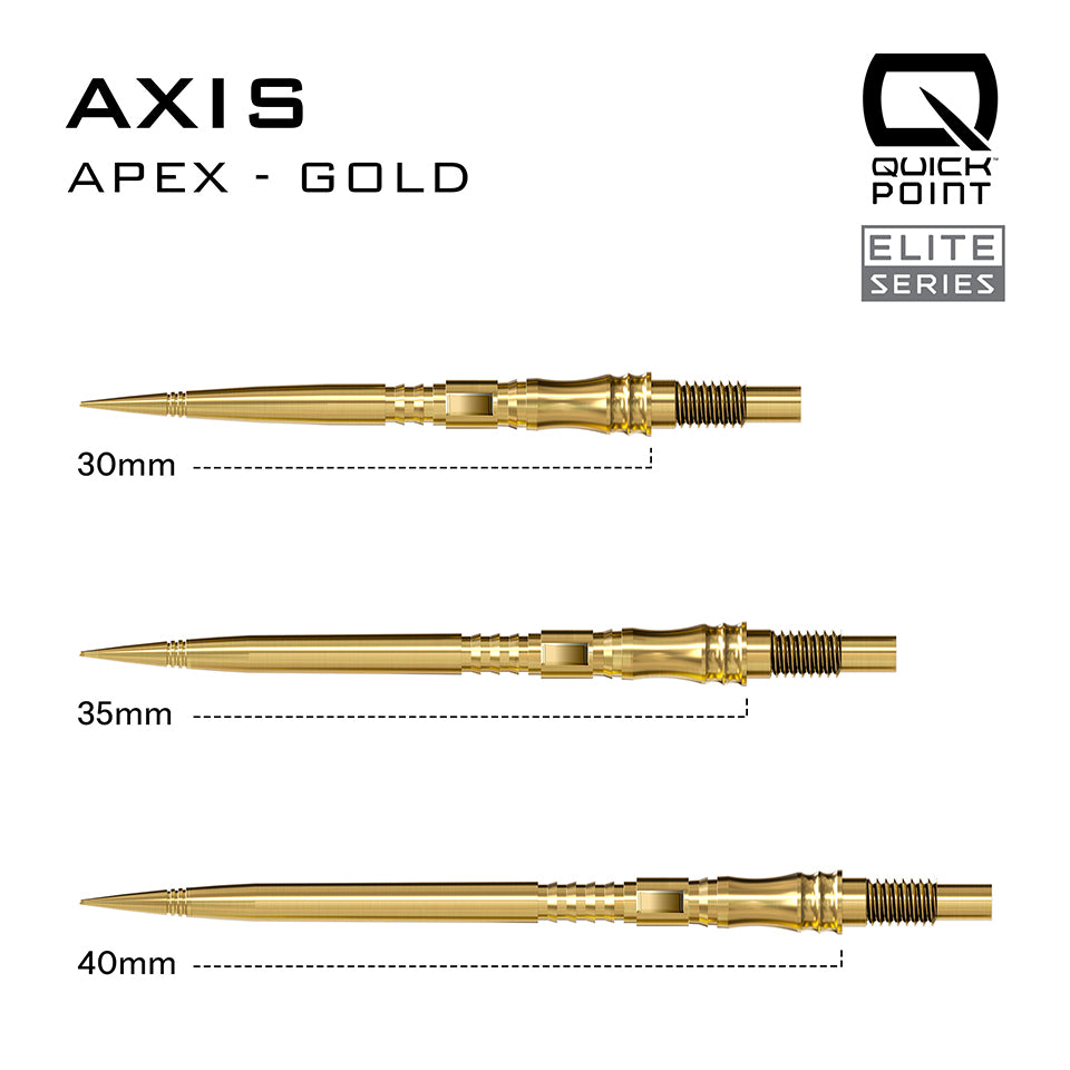 Harrows Axis Apex Quick Points - Gold 40mm