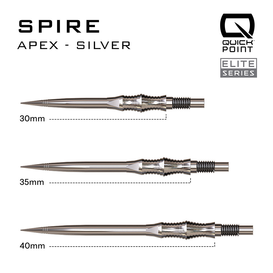 Harrows Spire Apex Quick Points - Silver 35mm