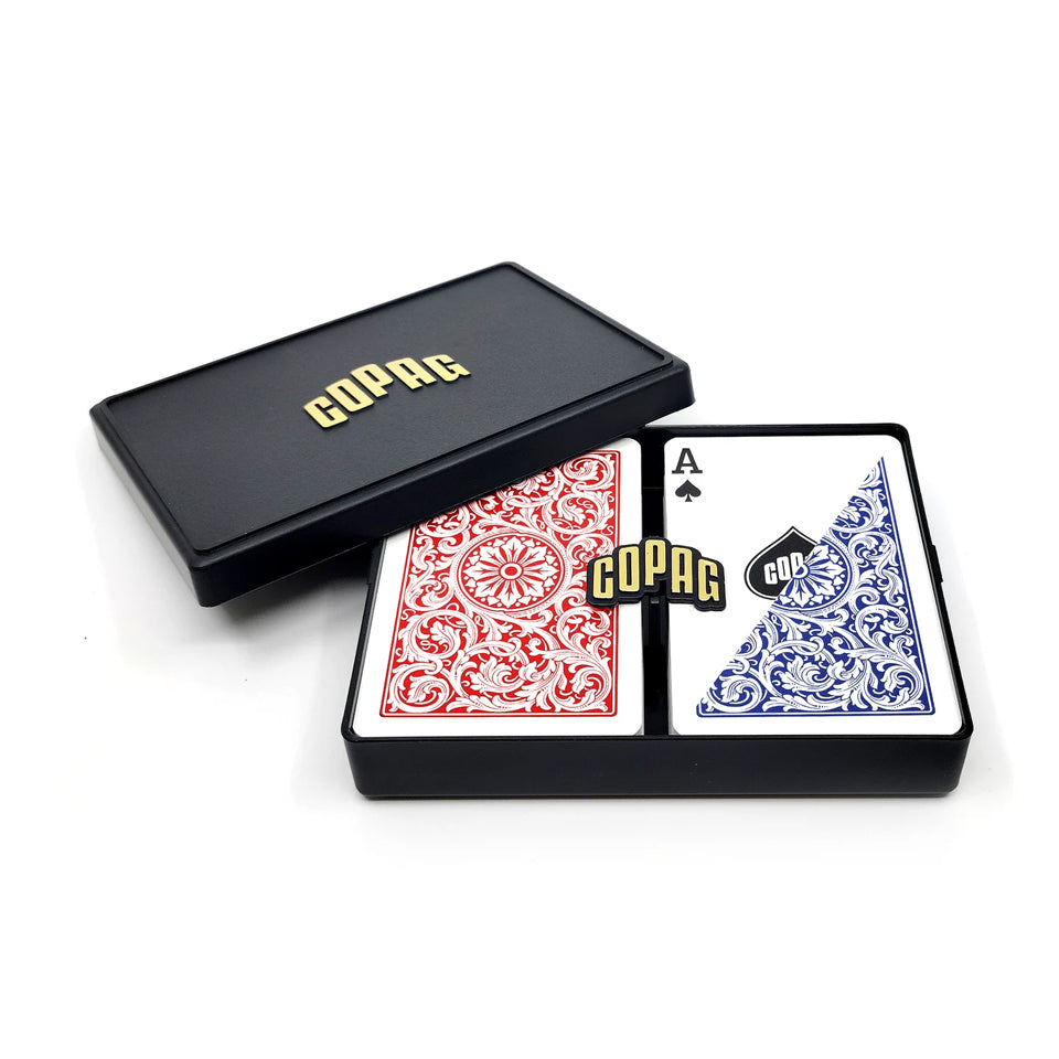 Copag 1546 Regular Index Bridge Size Cards Double Deck - Blue & Red