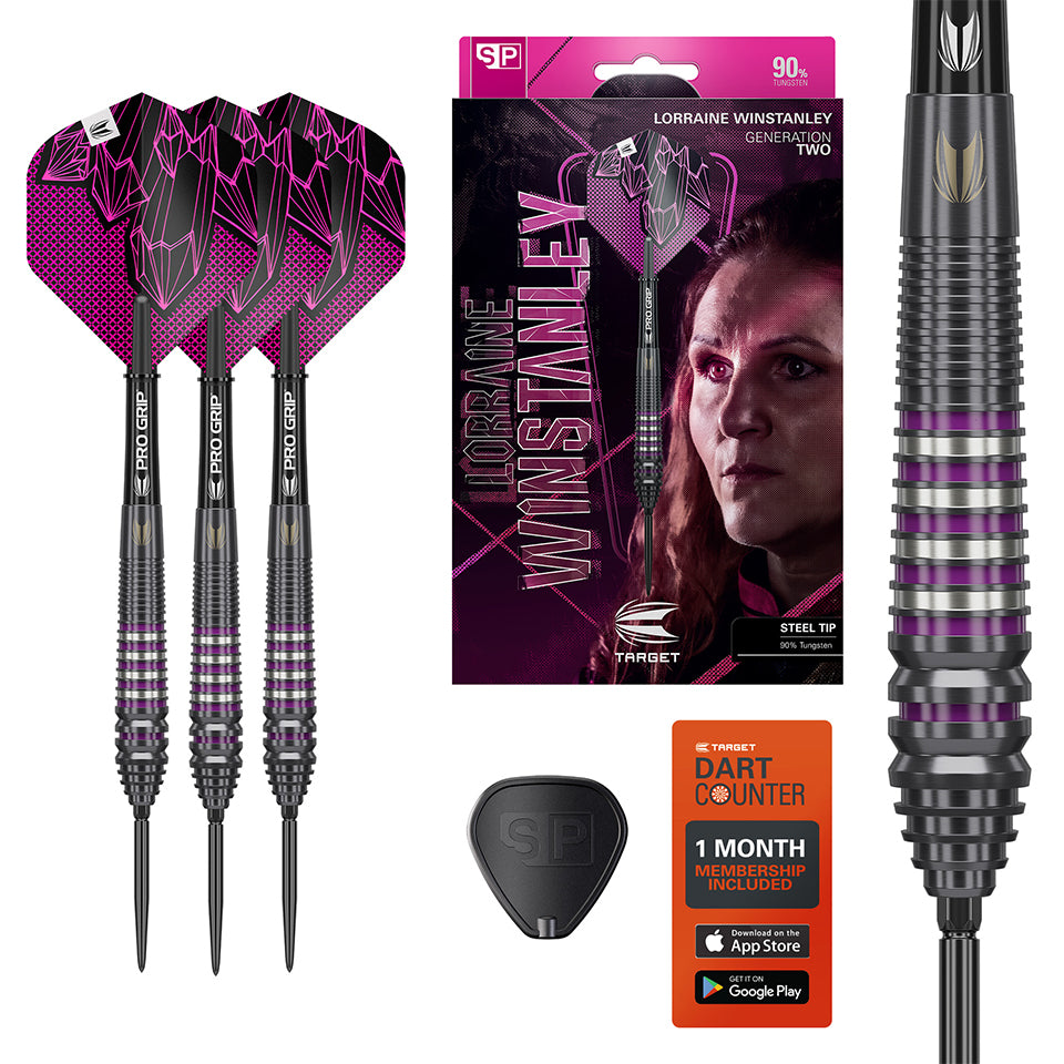 Target Lorraine Winstanley G2 Swiss Point Steel Tip Darts - 24gm