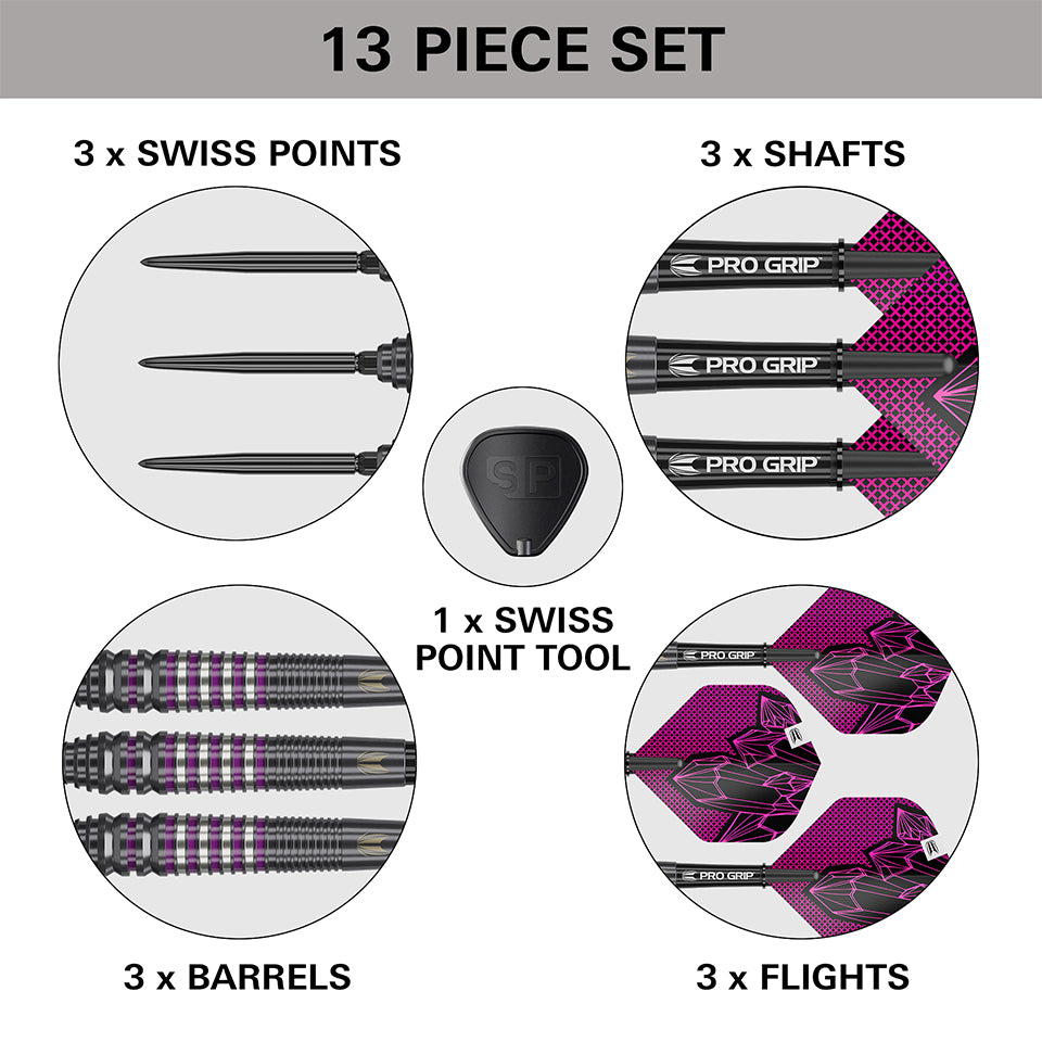 Target Lorraine Winstanley G2 Swiss Point Steel Tip Darts - 24gm