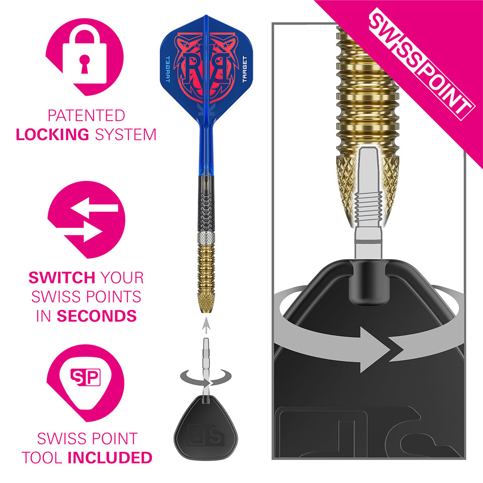 Target Raymond Van Barneveld Gen 6 Swiss Point Steel Tip Darts - 21gm