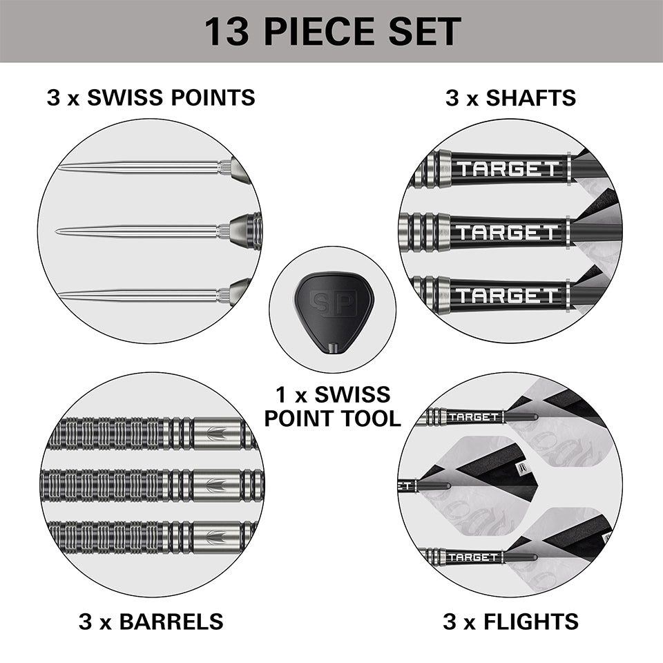 Target Beau Greaves G1 Swiss Point Steel Tip Darts - 23gm
