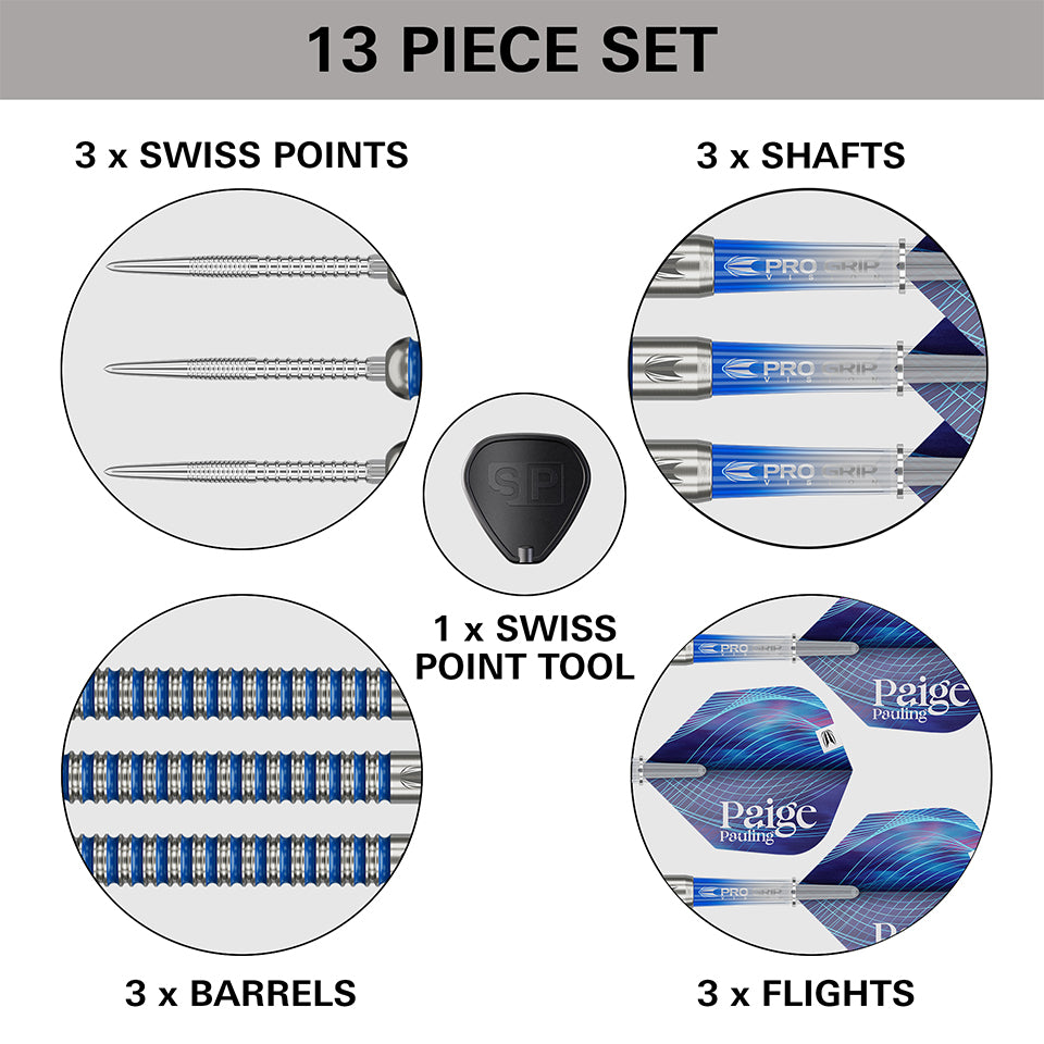 Target Paige Pauling Swiss Point Steel Tip Darts - 22gm