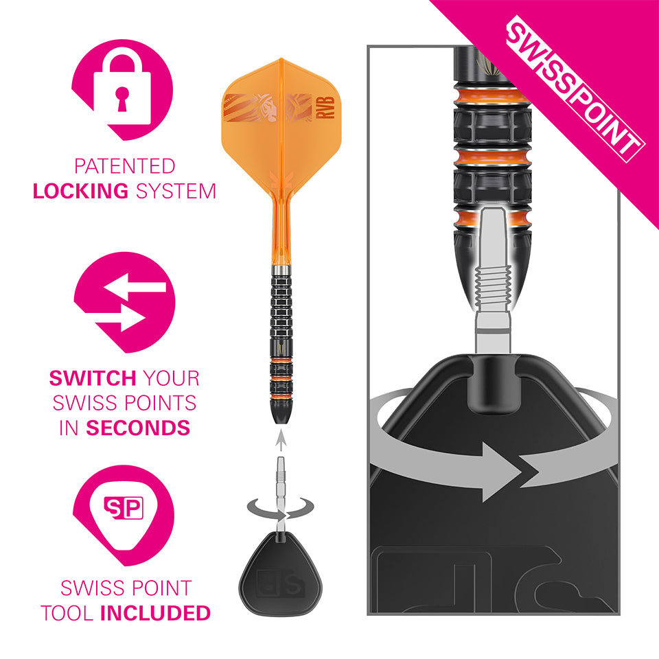 Target Raymond Van Barneveld 95k Swiss Point Steel Tip Darts - 21gm