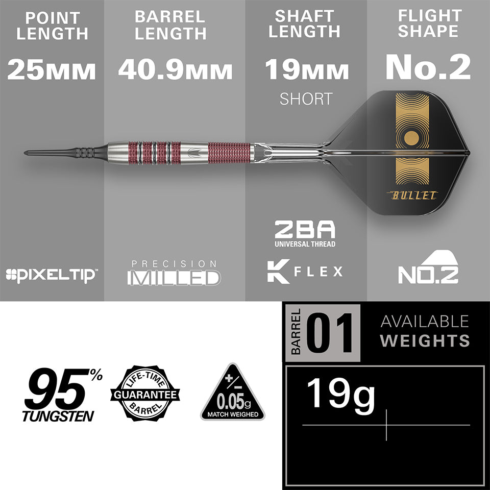 Target Stephen Bunting 95k Soft Tip Darts - 19gm