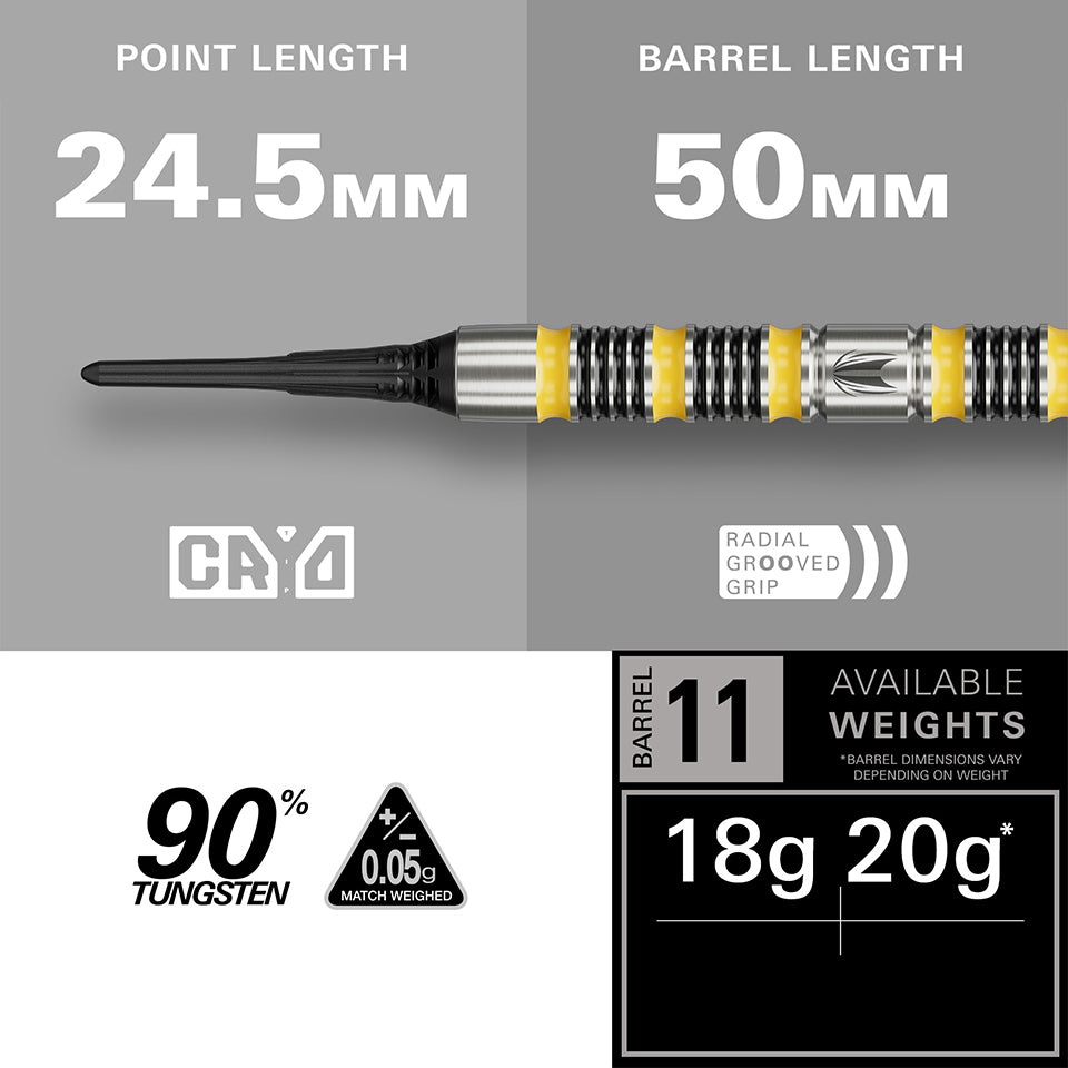 Target Buzz 11 Soft Tip Darts - 20gm