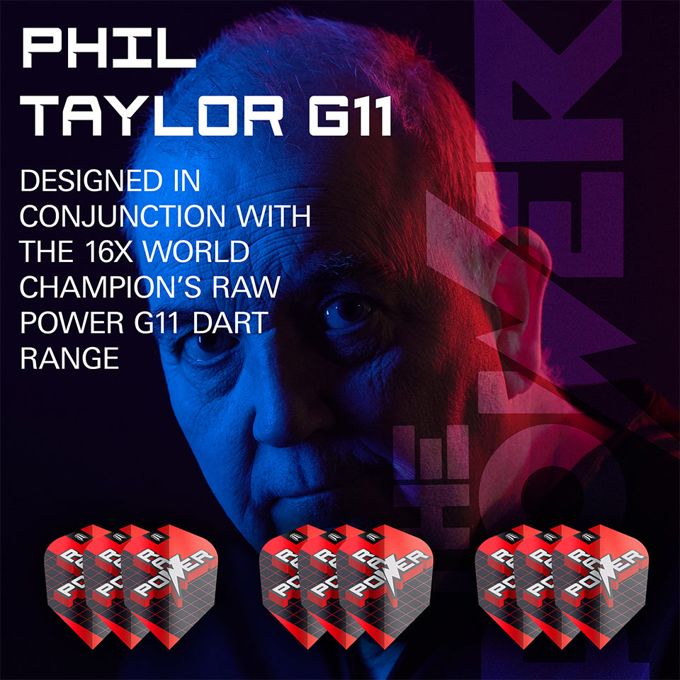 Target Phil Taylor Raw Power G11 Pro Ultra Dart Flights - Ten-X (3 Sets)