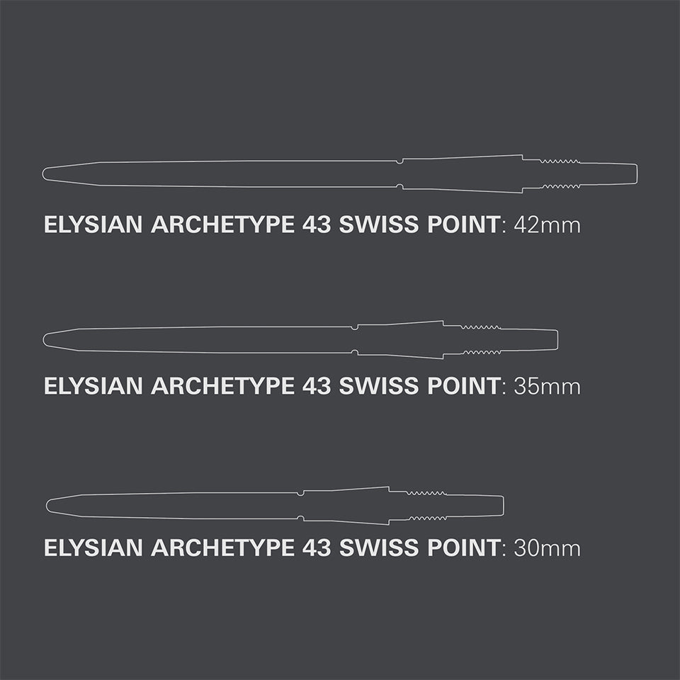 Target Elysian Archetype 43 Swiss Steel Points - Silver 30mm