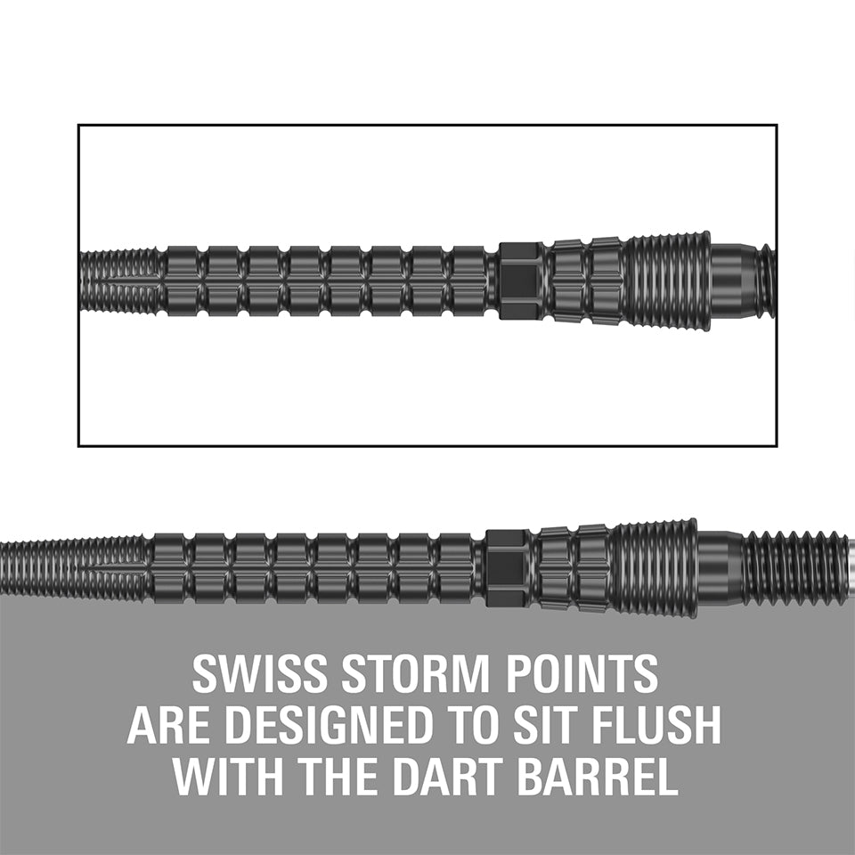 Target Swiss Storm Chrono Steel Points - Black 42mm