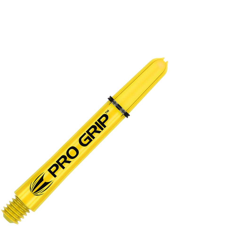 Target Pro Grip Nylon Dart Shafts - Short Yellow (3 Sets)