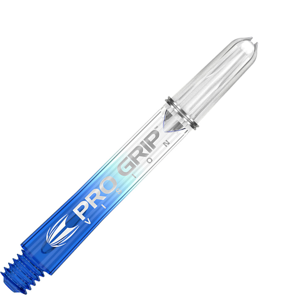 Target Pro Grip Vision Dart Shafts - Inbetween Clear Blue (3 Sets)