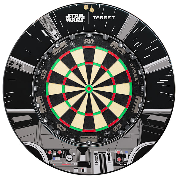 Target Star Wars Millennium Falcon Tor Steel Tip Dartboard And Surroun