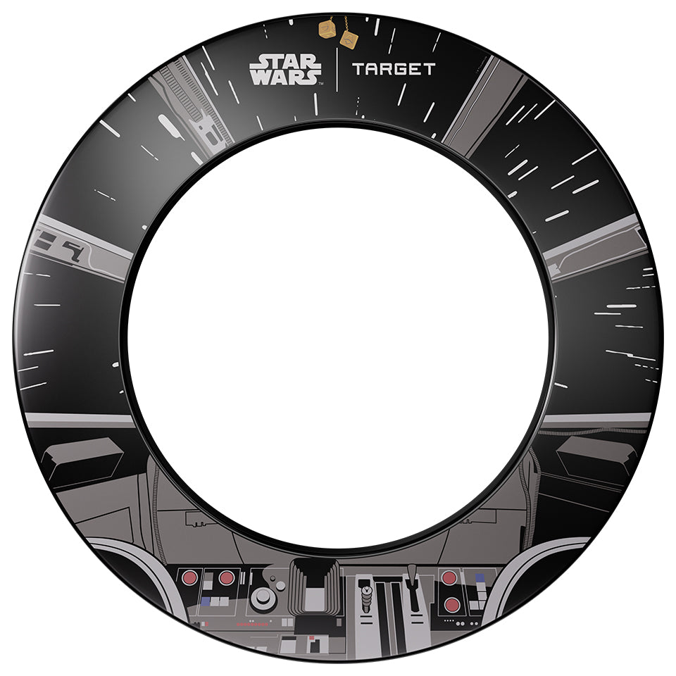 Target Star Wars Millennium Falcon Tor Steel Tip Dartboard And Surround Bundle