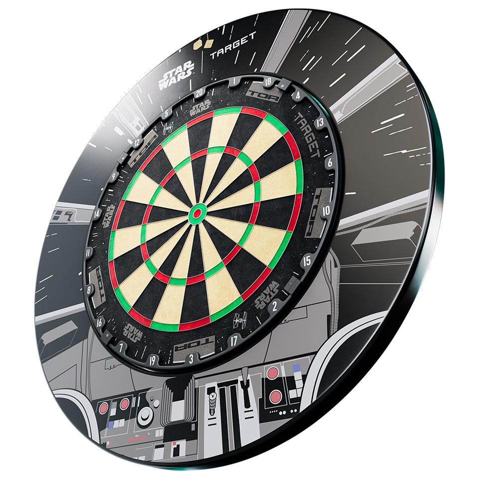 Target Star Wars Millennium Falcon Tor Steel Tip Dartboard And Surround Bundle