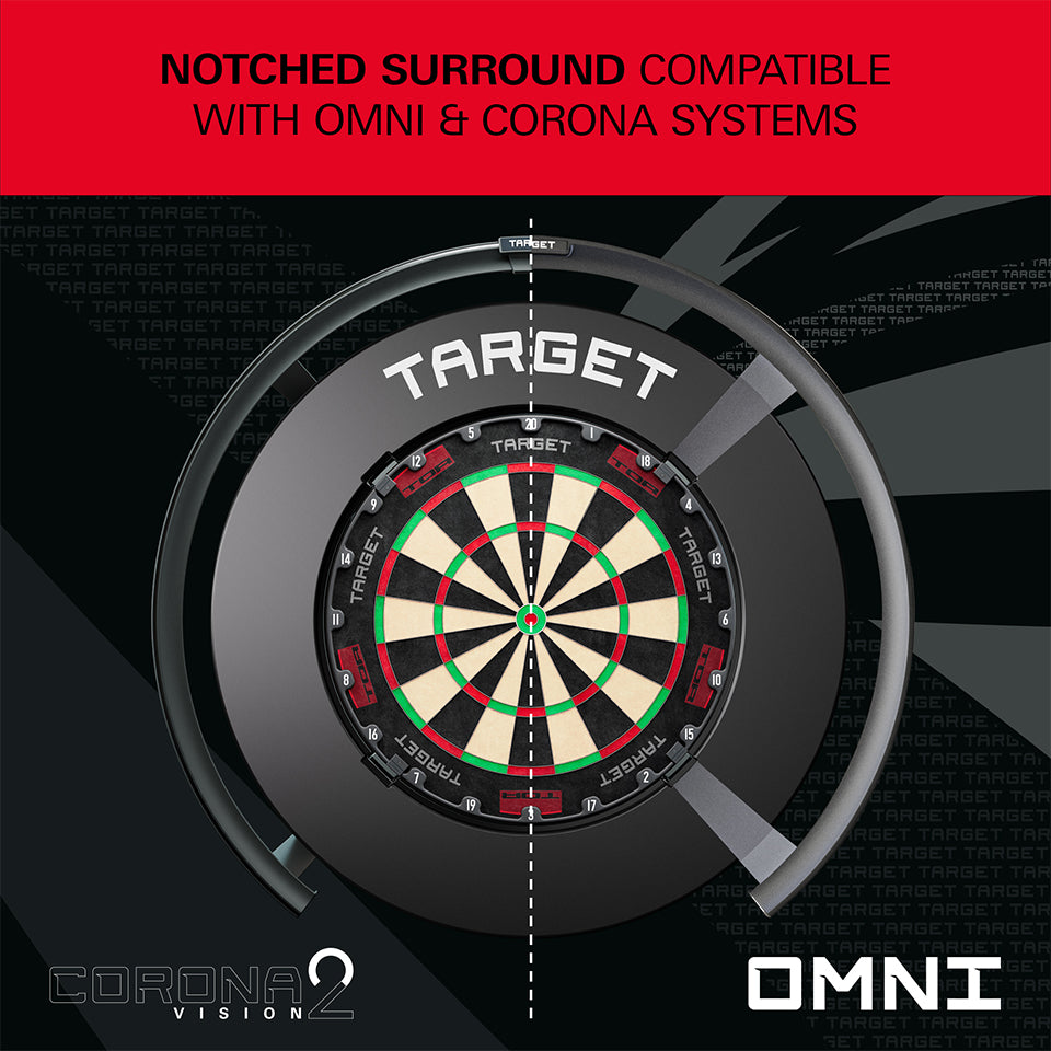 Target Notched Dartboard Surround - Black