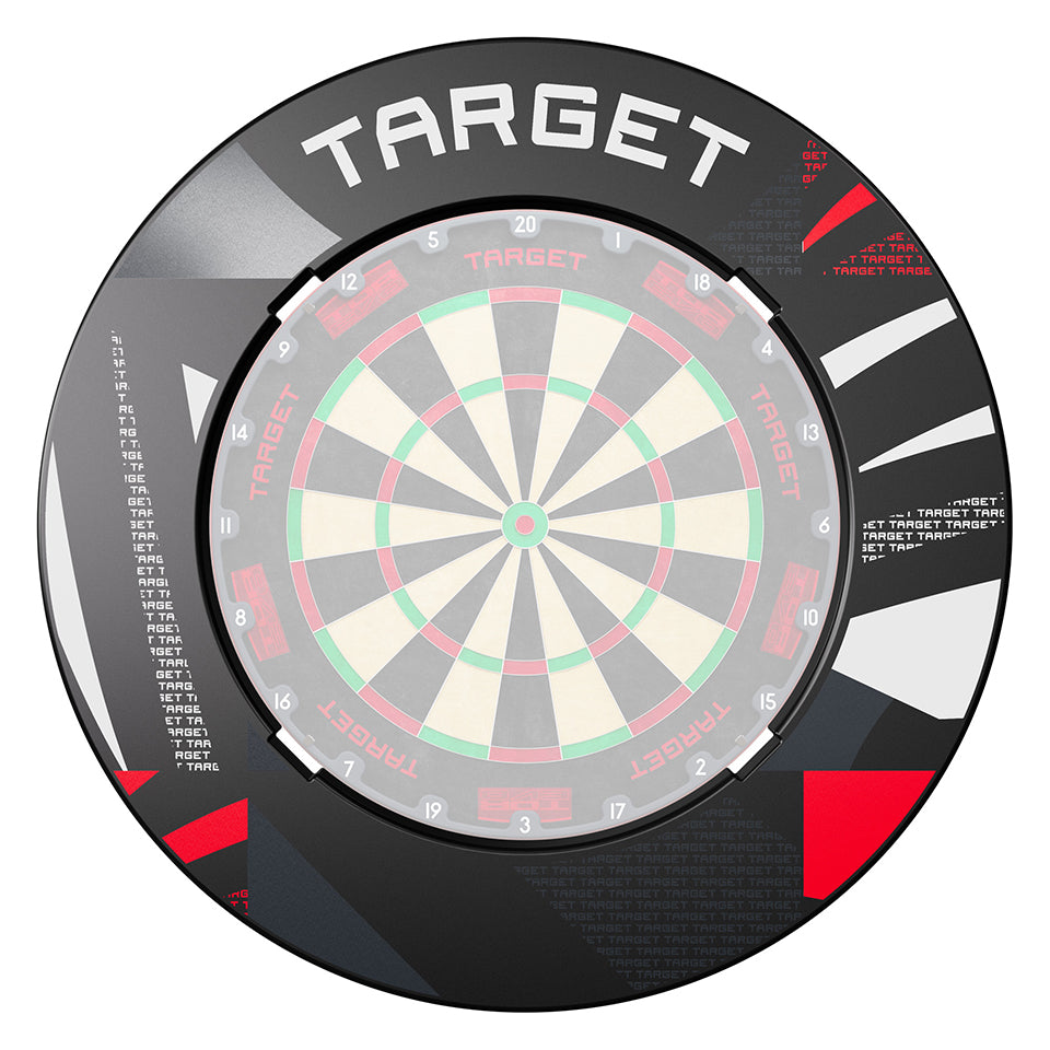 Target Notched Dartboard Surround - Black Patterned