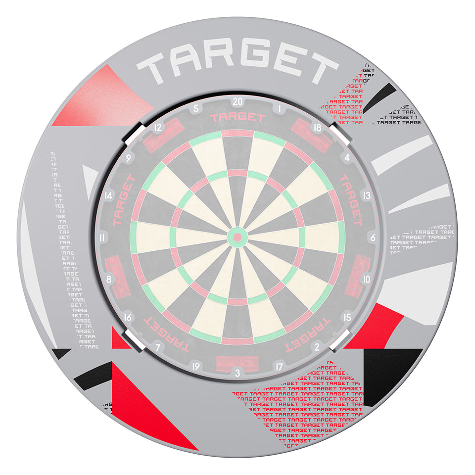 Target Notched Dartboard Surround - Grey Patterned