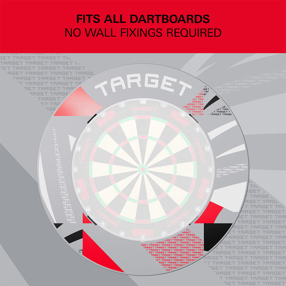 Target Notched Dartboard Surround - Grey Patterned