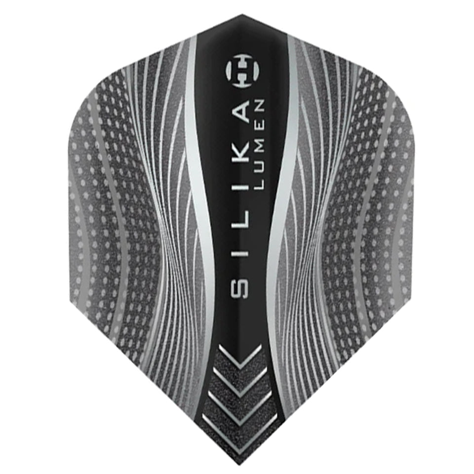 Harrows Silika Lumen Dart Flights - Shape Black & Grey