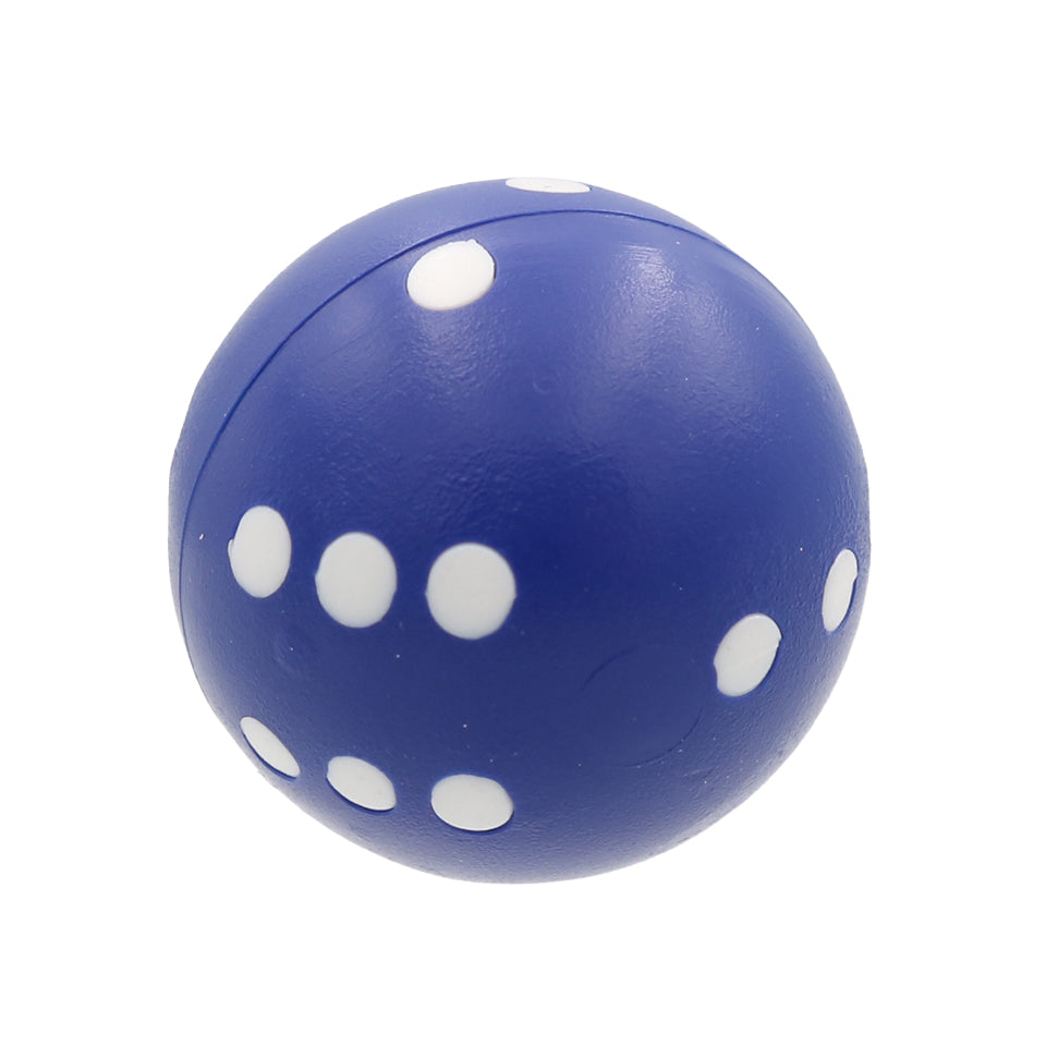21mm Round Ball Dice - Blue With White Dots