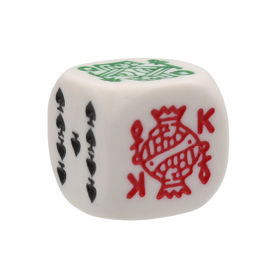 16mm Round Corner Poker Dice - White