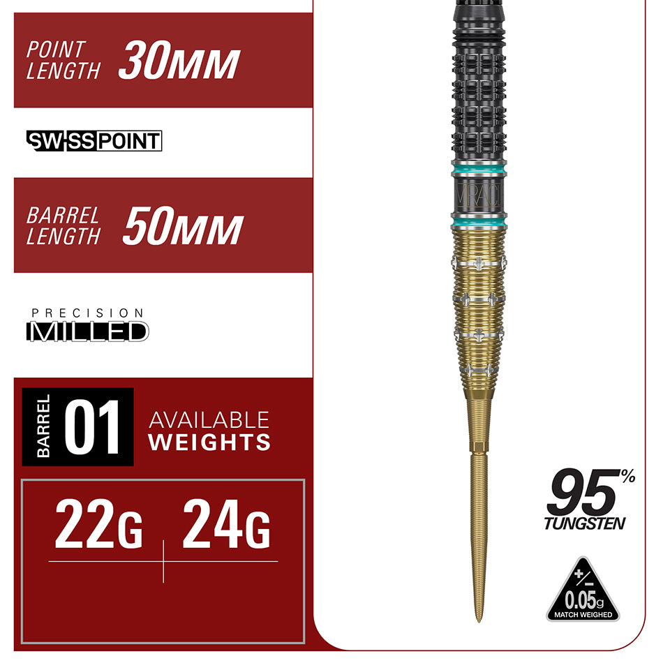 Target Mikuru Suzuki The Miracle G7.5 Swiss Point Steel Tip Darts - 22gm