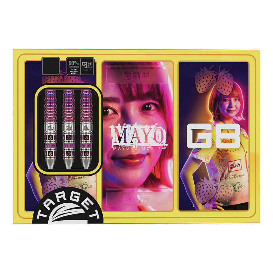 Target Prime Series Mayo G8 Swiss Point Steel Tip Darts - 23gm