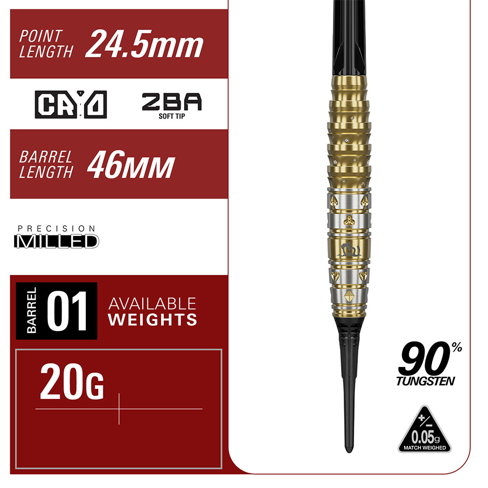 Target Prime Series Mayo G7.5 Soft Tip Darts - 20gm