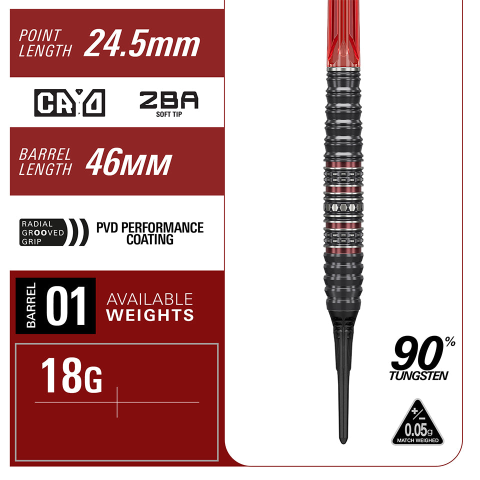 Target Prime Series Diamond G4 Soft Tip Darts - 18gm