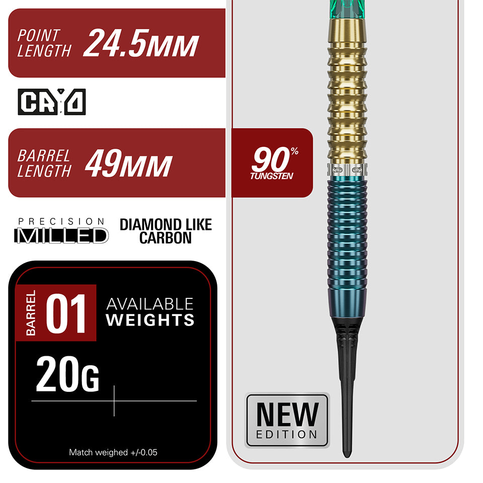 Target Prime Series Zenith G2.5 Soft Tip Darts - 20gm