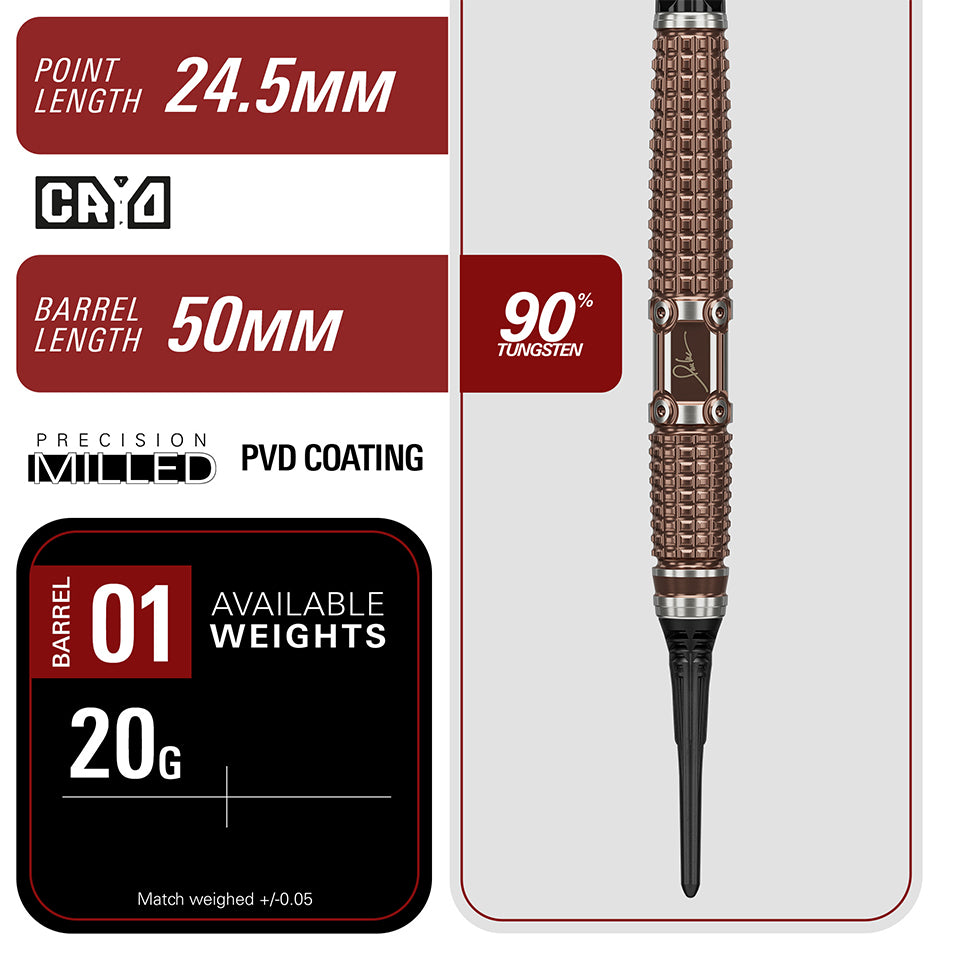 Target Paul Lim The Legend Gen 10 Soft Tip Darts - 20gm