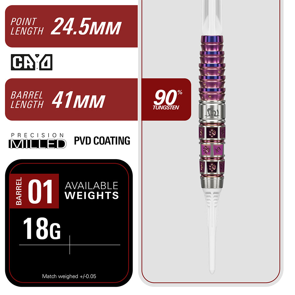 Target Prime Series Mayo G8 Soft Tip Darts - 18gm