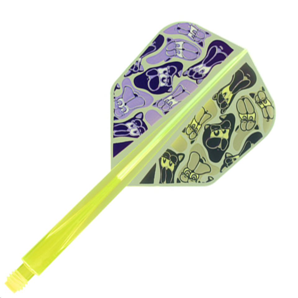 Condor Axe G.T Monster 3 Flight System - Shape Neon Yellow (L)
