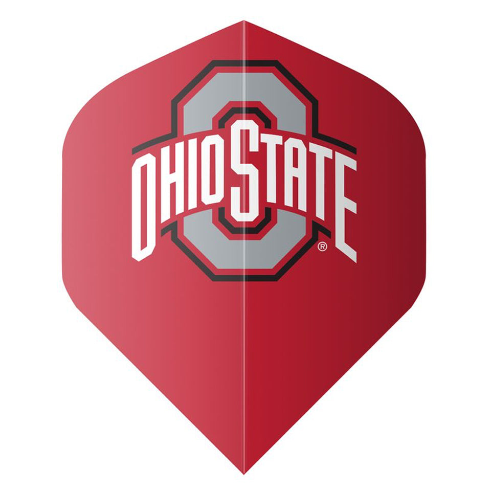 Shot Official Ohio State Dart Flights - Standard Red