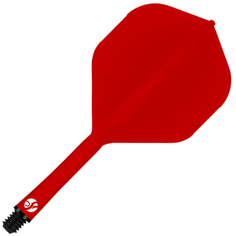 Shot Flight Deck Dart Flight & Shaft System - Standard Medium Red