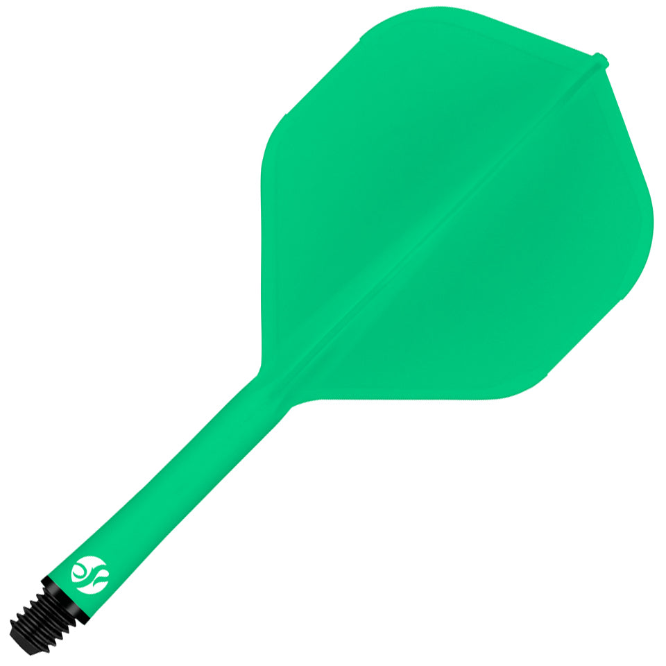 Shot Flight Deck Dart Flight and Shaft System - Standard Medium Green